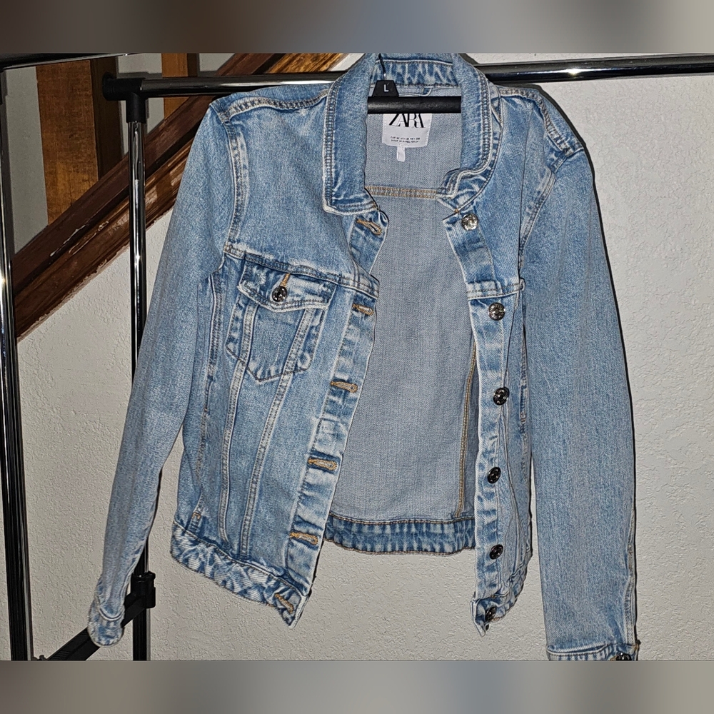Zara Denim Jacket Basic Dept Jean Jacket Womens S… - image 1